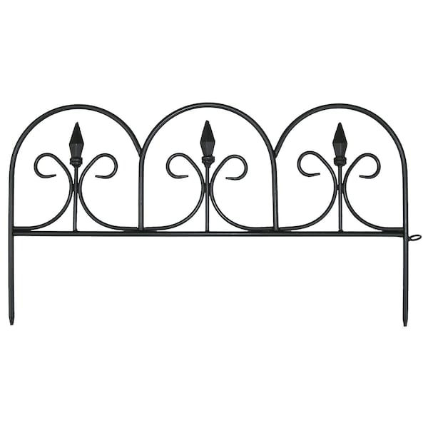 Emsco Group Victorian Fencing, 20 Feet, 12 Small 11in X 20in Pieces, Wrought Iron Look 2083-1 - main